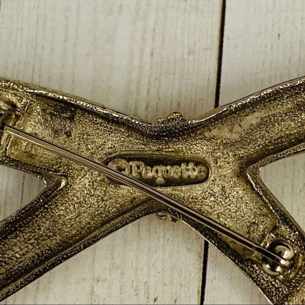 VTG Paquette Cross Brooch - Picture 2 of 2